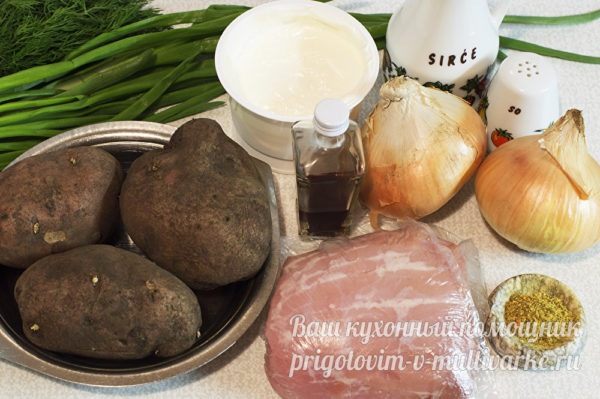 ингредиенты для картошки в духовке