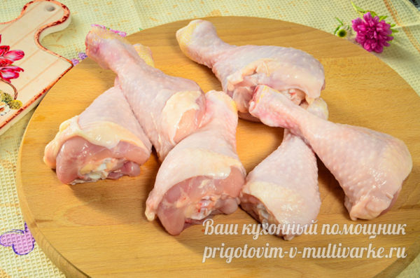 подготовленные куриные голени